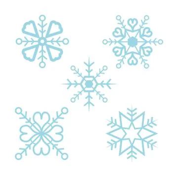 Snowflake Set Package Stock Illustration