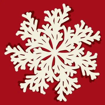 Snowflake shaggy vector simple winter Stock Illustration
