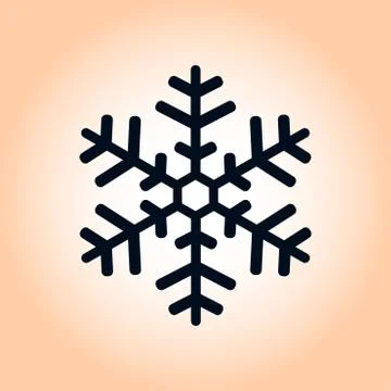 Snowflake sign icon Stock Illustration