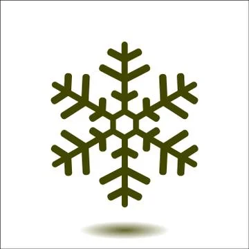 Snowflake sign icon. Illustrazione stock