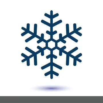 Snowflake sign icon. Illustrazione stock