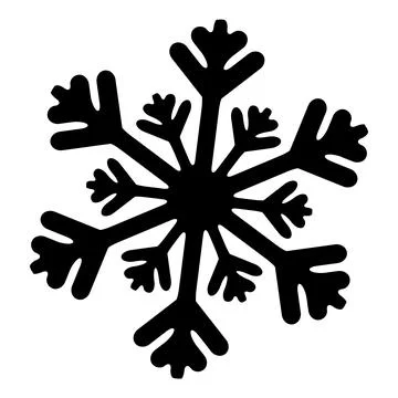 Snowflake SIlhouette Stock Illustration