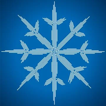Snowflake silhouette. Vector Illustration. Stock Illustration