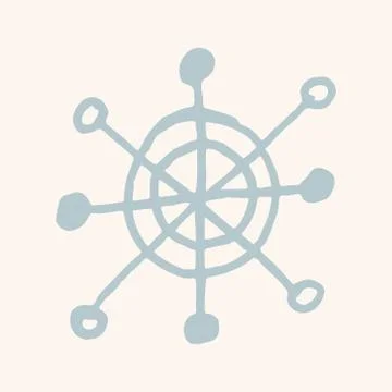 Snowflake simple doodle illusatration Stock Illustration