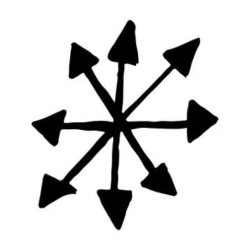 Snowflake simple doodle illusatration Stock Illustration