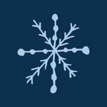 Snowflake simple doodle illusatration Stock Illustration