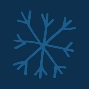 Snowflake simple doodle illusatration Stock Illustration