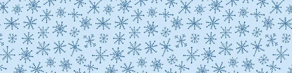 Snowflake simple doodle pattern Stock Illustration