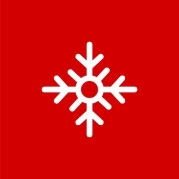 Snowflake simple style flat icon vector illustration Stock Illustration