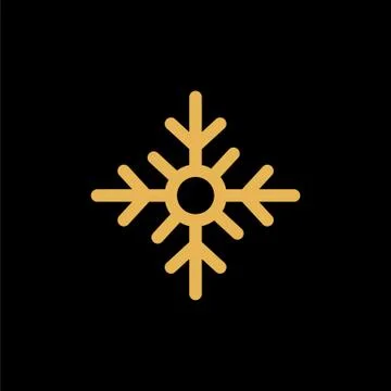 Snowflake simple style flat icon vector illustration Stock Illustration
