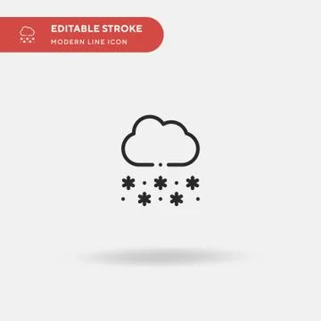 Snowflake Simple vector icon. Illustration symbol design template for web mob Illustrazione stock