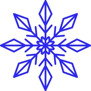 Snowflake snow freeze winter thin line outline icon. Snowflakes icon set Stock Illustration