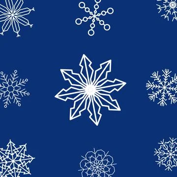 Snowflake snow freeze winter thin line outline icon. Snowflakes icon set Stock Illustration