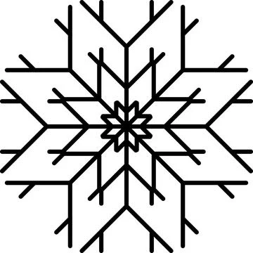 Snowflake snow freeze winter thin line outline icon. Snowflake icon. Keep frozen Stock Illustration