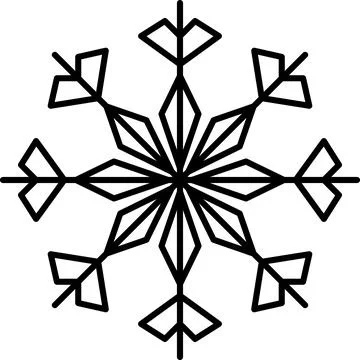 Snowflake snow freeze winter thin line outline icon. Snowflake icon. Keep frozen Stock Illustration