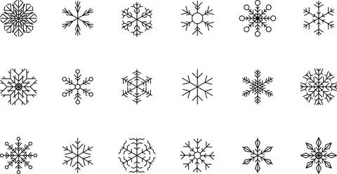 Snowflake snow freeze winter thin line outline icon. Snowflake icon. Keep frozen Stock Illustration