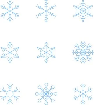 Snowflake snow freeze winter thin line outline icon. Snowflake icon. Keep frozen Stock Illustration