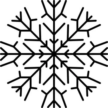 Snowflake snow freeze winter thin line outline icon. Snowflake icon. Keep frozen Stock Illustration