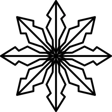 Snowflake snow freeze winter thin line outline icon. Snowflake icon. Keep frozen Stock Illustration