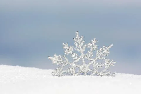 Snowflake in snow Illustrazione stock