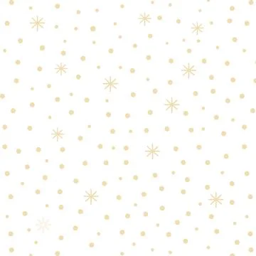 Snowflake snow pattern. Beige circles and snowflakes vector illustration Stock Illustration