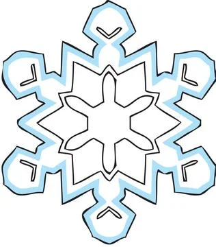Snowflake snowflake hand drawn illustrator in blue and black Copyright: xZ... Stock Photos