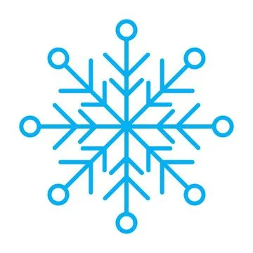 Snowflake. Snowflake icon. Simple snowflake icon in line style design. Snow.. Stock Illustration