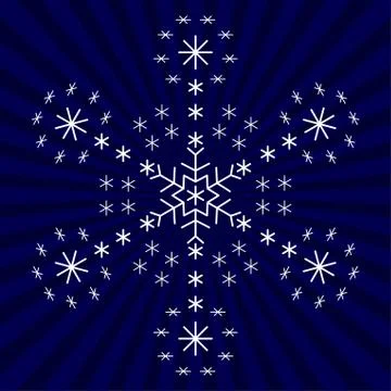 Snowflake from snowflakes Stock Illustration