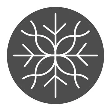 Snowflake solid icon, Christmas and New Year concept, flake of snow sign on イラスト素材