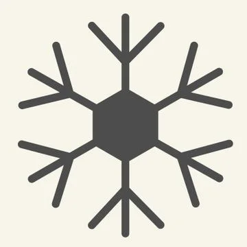 Snowflake solid icon. Ice crystal flake of snow with sixfold symmetry glyph Stock Illustration