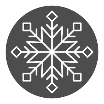 Snowflake solid icon. Snow vector illustration isolated on white. Winter glyph イラスト素材