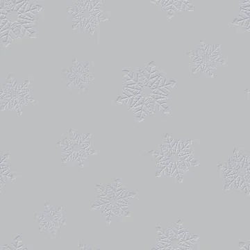 Snowflake stamping seamless pattern. Vector winter background. 스톡 일러스트