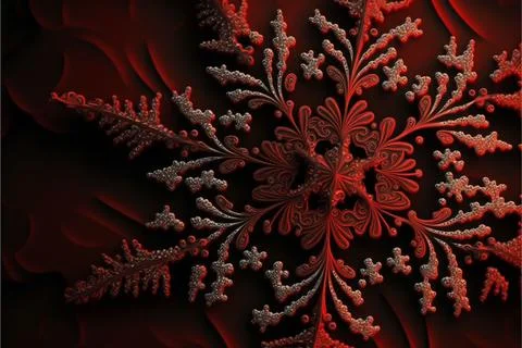 Snowflake Star On The Red Background Stock Illustration