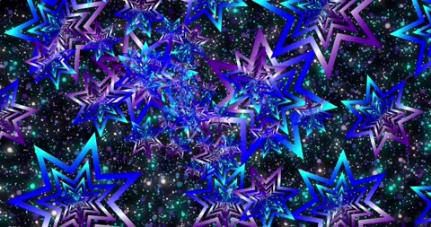 Snowflake stars in space Stock Footage 141249784