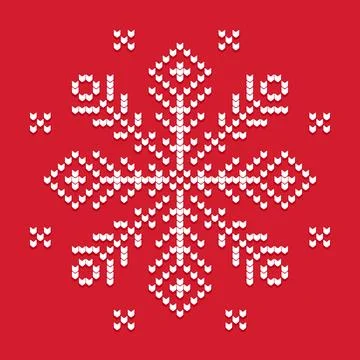 Snowflake sweater pattern Illustrazione stock