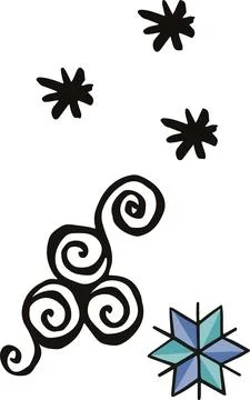 Snowflake symbol original pattern cartoon vector 스톡 일러스트