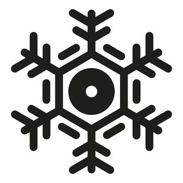 Snowflake symbol representing winter cold weather conditions Stock Illustration