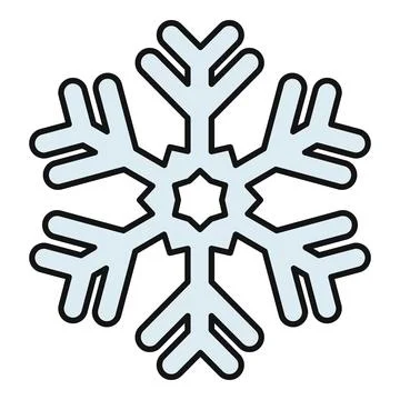 Snowflake symbol representing winter, cold, and ice Stock Illustration