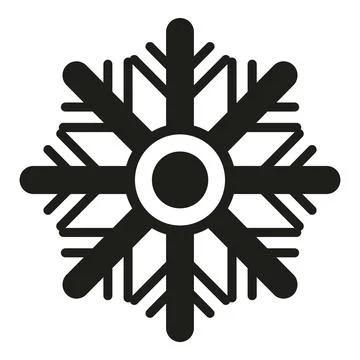 Snowflake symbol showing winter cold weather icon Stock Illustration