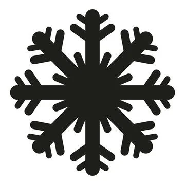 Snowflake symbol showing winter, cold, and ice Stock Illustration