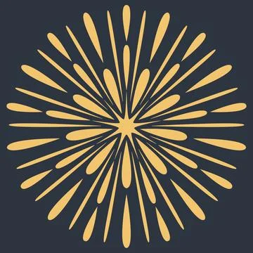 Snowflake symmetrical crystal mandala, single star flower icon, illustration  Stock Illustration