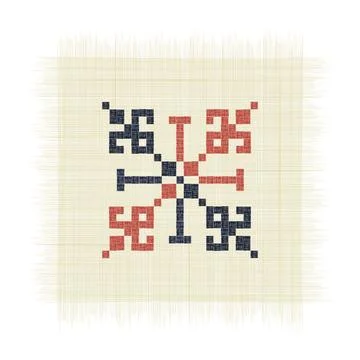The Snowflake Tatreez Stock Illustration