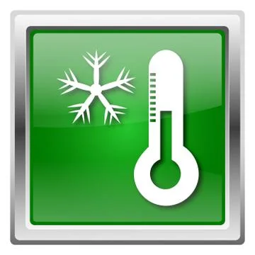 Snowflake with thermometer icon Stock Illustration