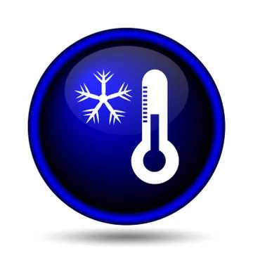 Snowflake with thermometer icon Stock Illustration