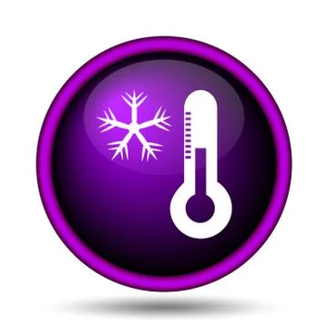 Snowflake with thermometer icon Stock Illustration