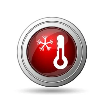 Snowflake with thermometer icon Stock Illustration