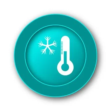  Snowflake with thermometer icon. Internet button on white background. Stock Illustration