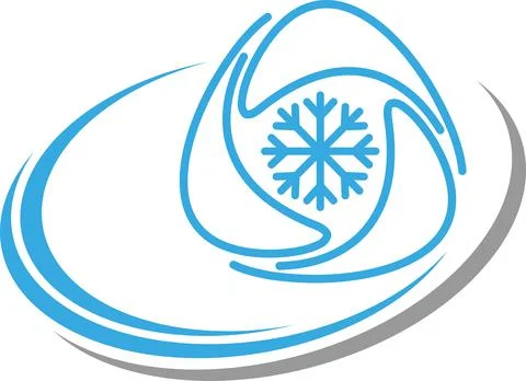 Snowflake, thermometer, temperature, air conditioning, logo Stock Illustration