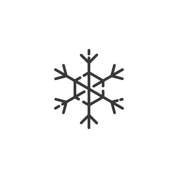 Snowflake thin line icon. Isolated weather vector illustration Stock Illustration