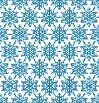 Snowflake tile pattern Winter holiday ornament Geometric texture Stock Illustration